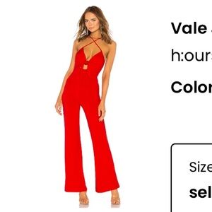 Vale Red Jumpsuit by h:ours